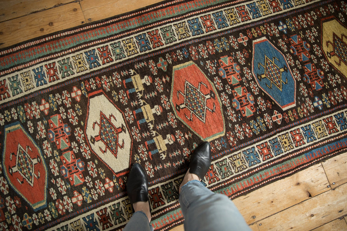 3.5x12.5 Vintage Kurdish Rug Runner