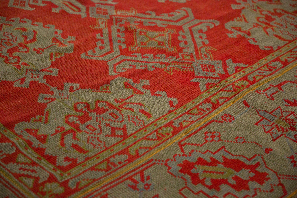 13.5x15 Antique Oushak Square Carpet