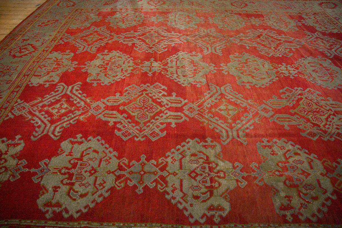 13.5x15 Antique Oushak Square Carpet