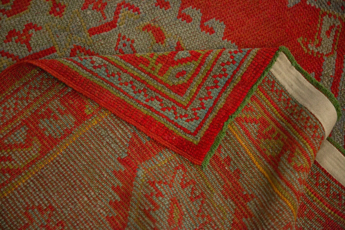 13.5x15 Antique Oushak Square Carpet