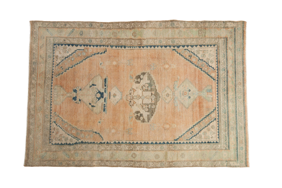 4x6.5 Vintage Distressed Hamadan Rug