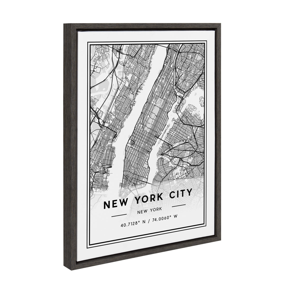Sylvie New York City Map Framed Canvas by Jake Goossen