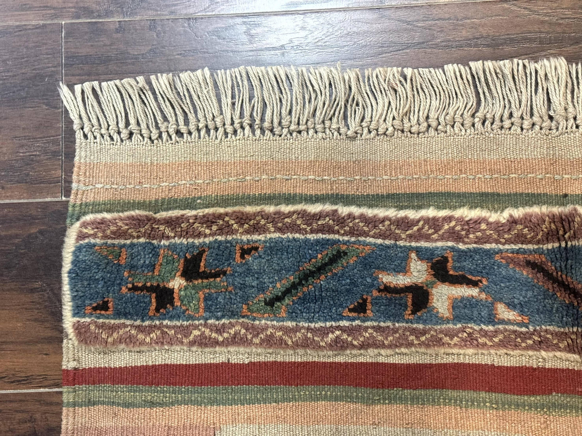 Turkish Kilim Rug 2.5 x 4.7, Flatweave Bohemian Blanket Rug, Wall Hanging Tapestry Rug - Jewel Rugs, view 7