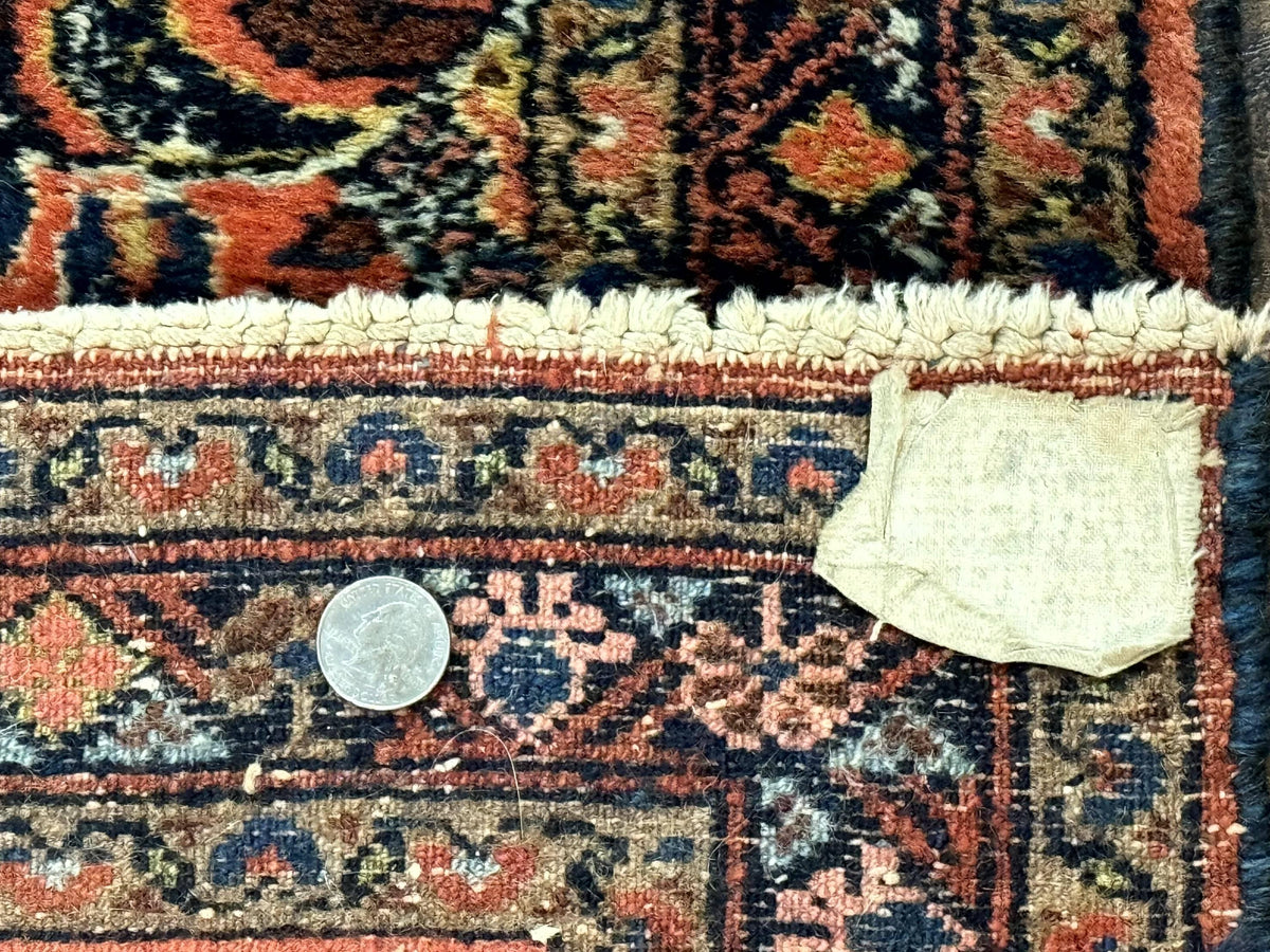 Antique Persian Lilihan Rug 2x4, Red, Floral, Wool, Handmade Lilian Persian Carpet - Jewel Rugs, view 11