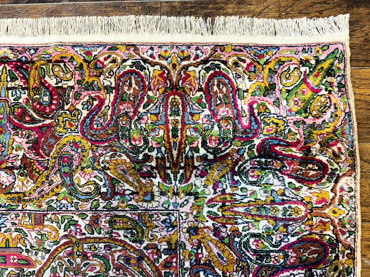 Rare Antique Persian Kerman Lavar Rug 9x12, Boteh Paisley Design - Jewel Rugs, view 8