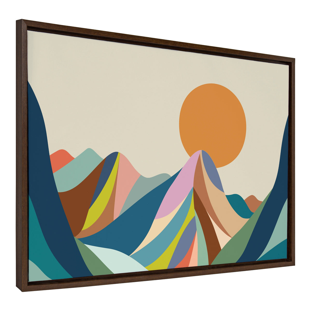 Sylvie Mountains Crop Framed Canvas by Rachel Lee of My Dream Wall