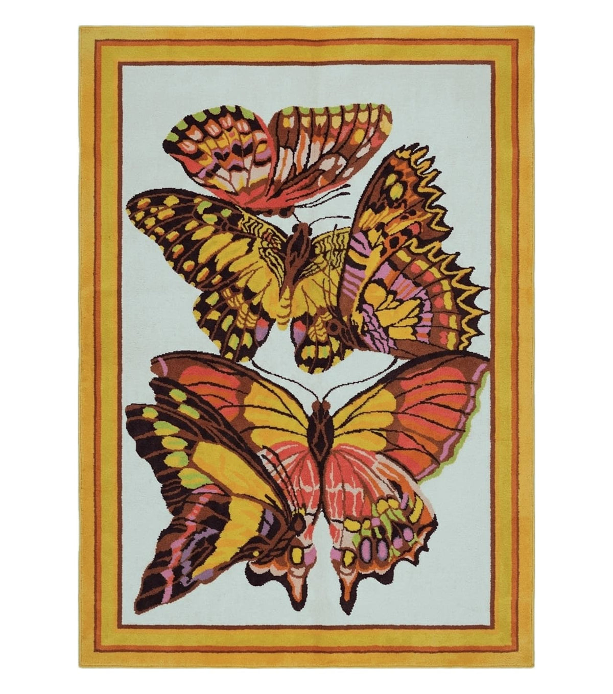 4' X 6' Tartare Modern Hand Knotted Spainsh Wool Rug Butterfly Getting Wings Nice - Jewel Rugs
