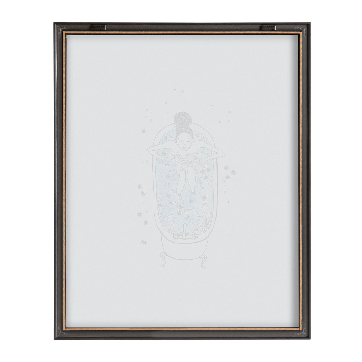 Blake Girl in a Bath Framed Printed Glass by Viola Kreczmer