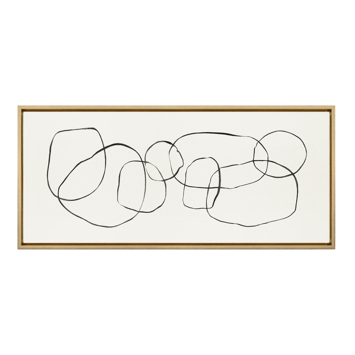 Sylvie Dancing Circles Framed Canvas by Teju Reval