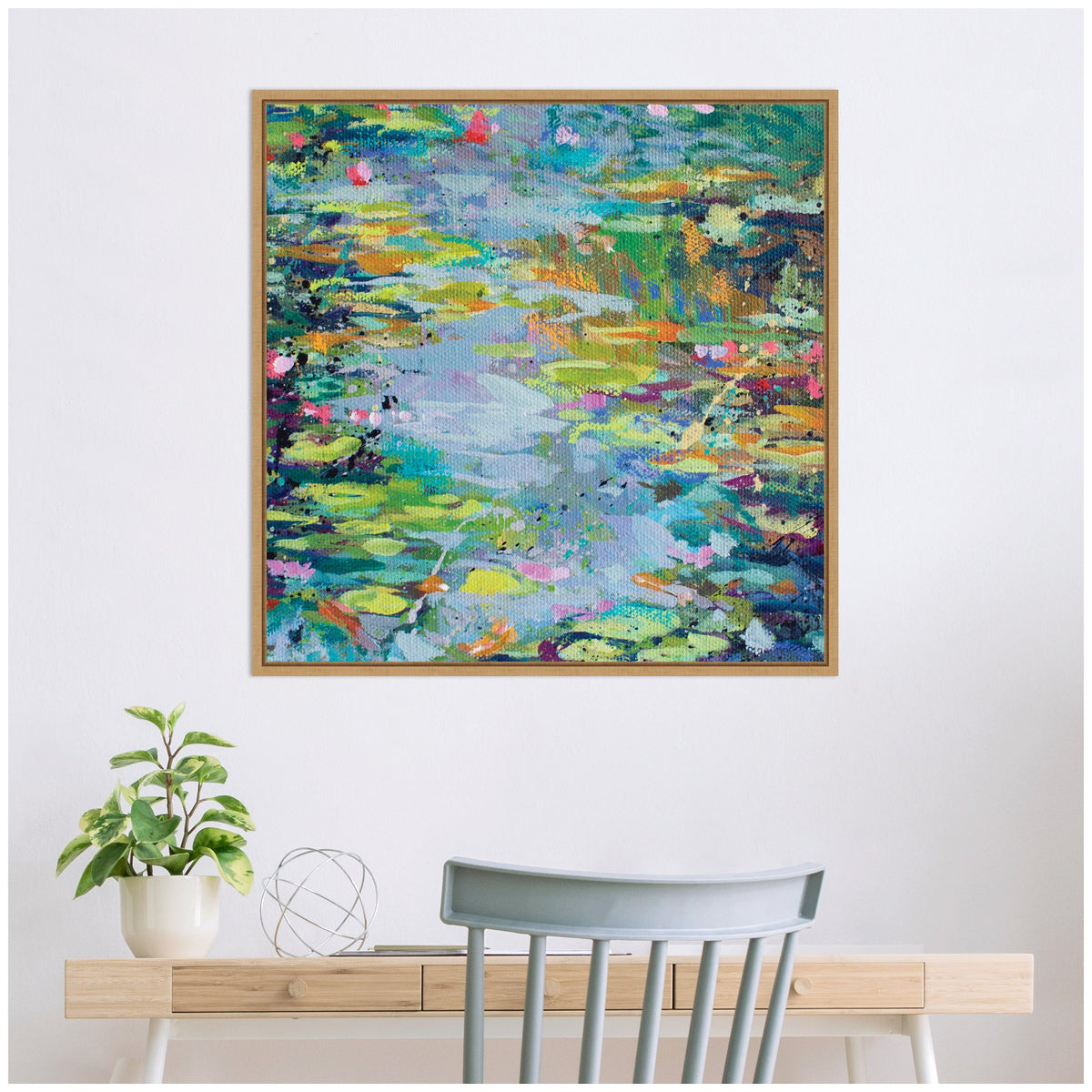 Sylvie Waterlilies at Giverny Framed Canvas by Rachel Christopoulos