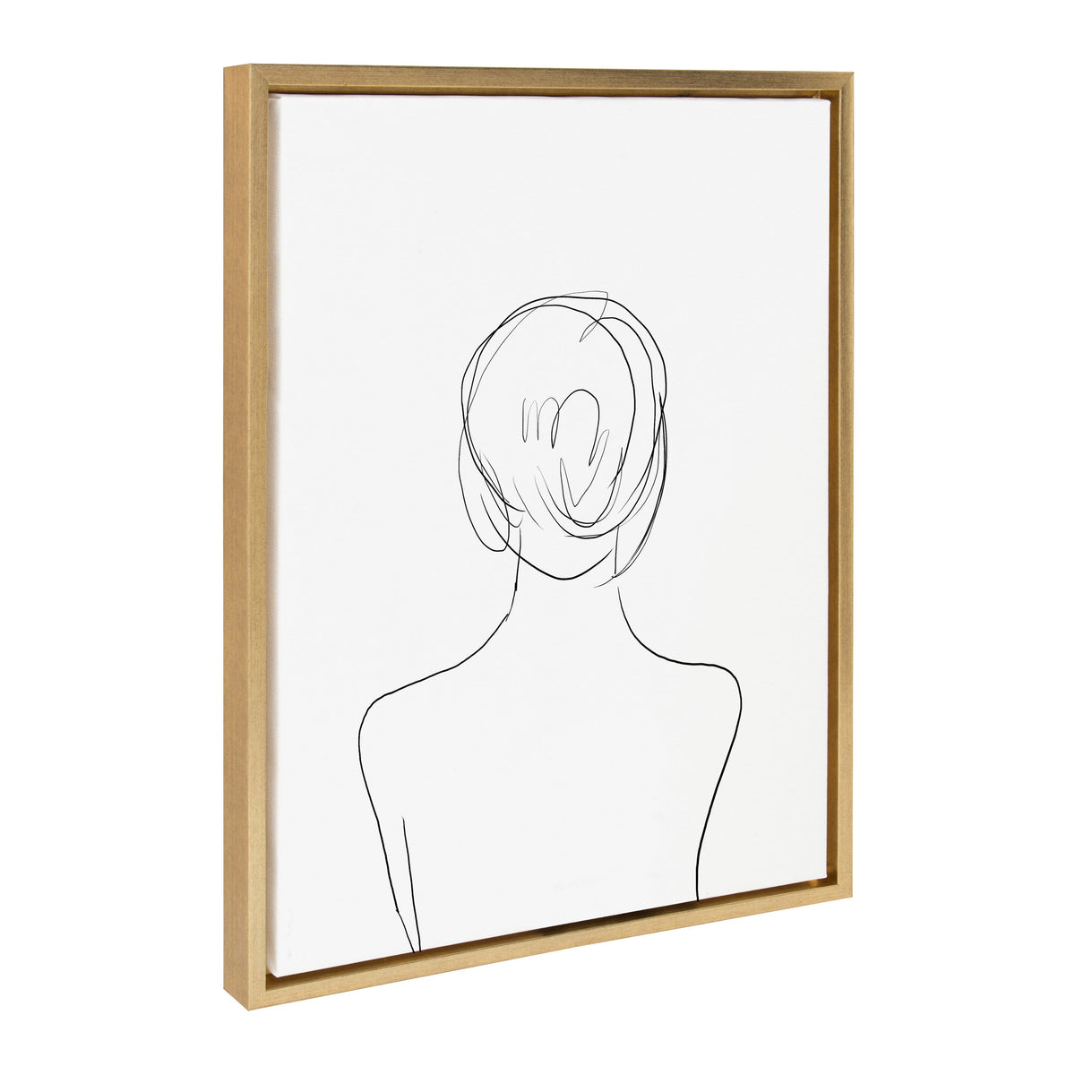 Sylvie Minimalist Woman Framed Canvas by Teju Reval