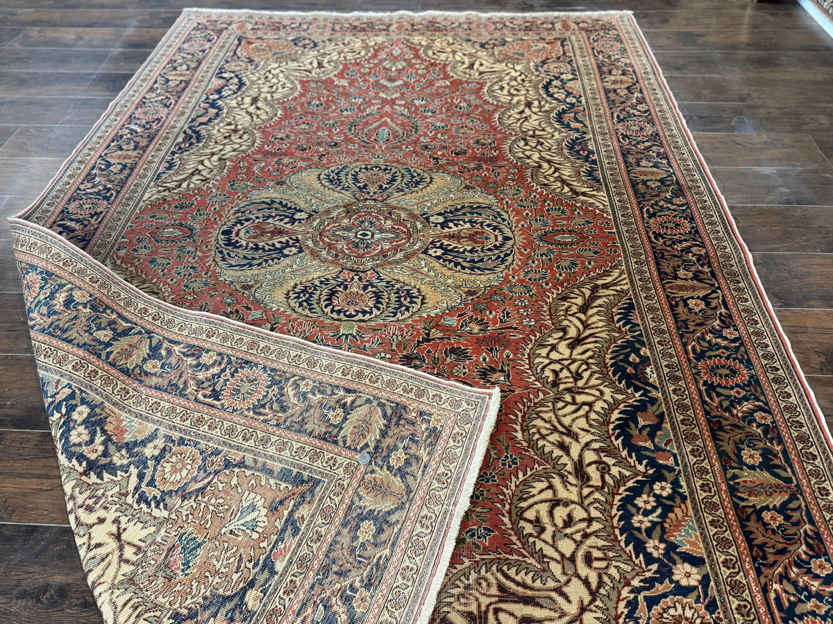 Turkish Kayseri Rug 6x10, Antique Turkish Carpet, Floral Medallion, Oriental Carpet, Red - Jewel Rugs, view 11
