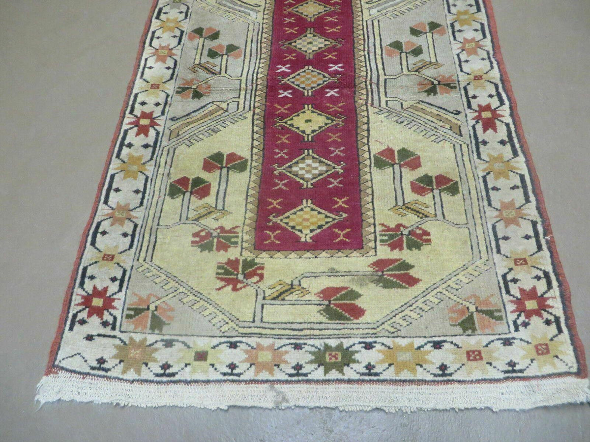 3' X 5' Vintage Handmade Turkish Turkey Oushak MILAS Wool Accent Rug Carpet Nice - Jewel Rugs, view 5