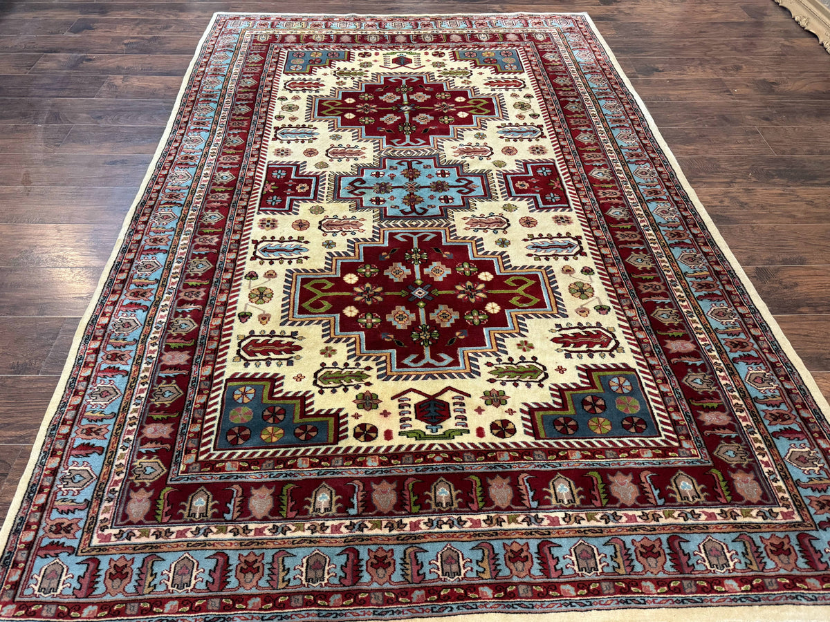 Turkish Kazak Rug 6x9, Geometric Medallions - Jewel Rugs, view 13