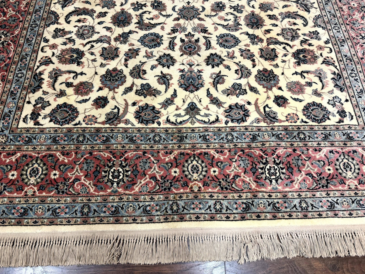 Karastan Rug 8.8 x 12, Ivory Rose Kashan #768, Wool Pile Karastan Carpet, Original 700 Series, Rare, Discontinued, Vintage - Jewel Rugs, view 5