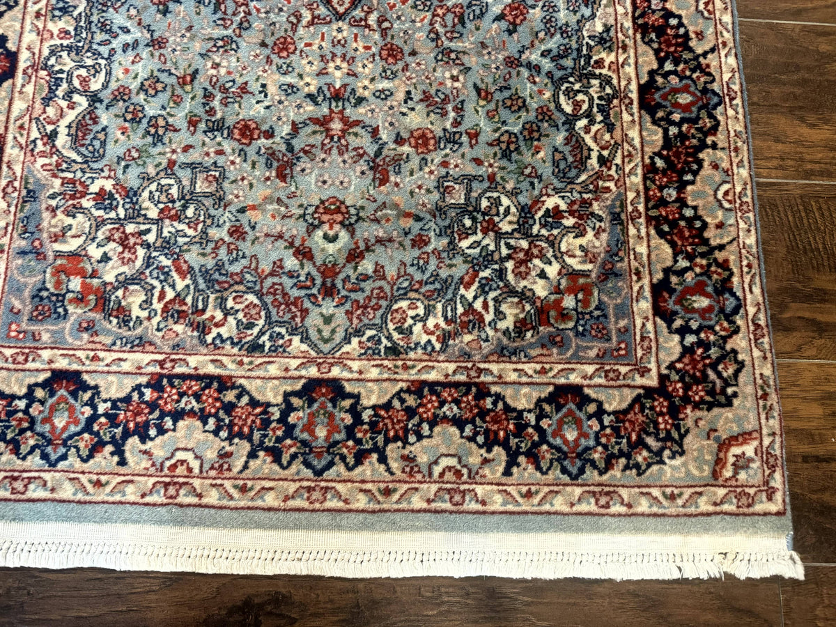 Indo Persian Kerman Rug 3x5, Light Blue, Floral Medallion - Jewel Rugs, view 10