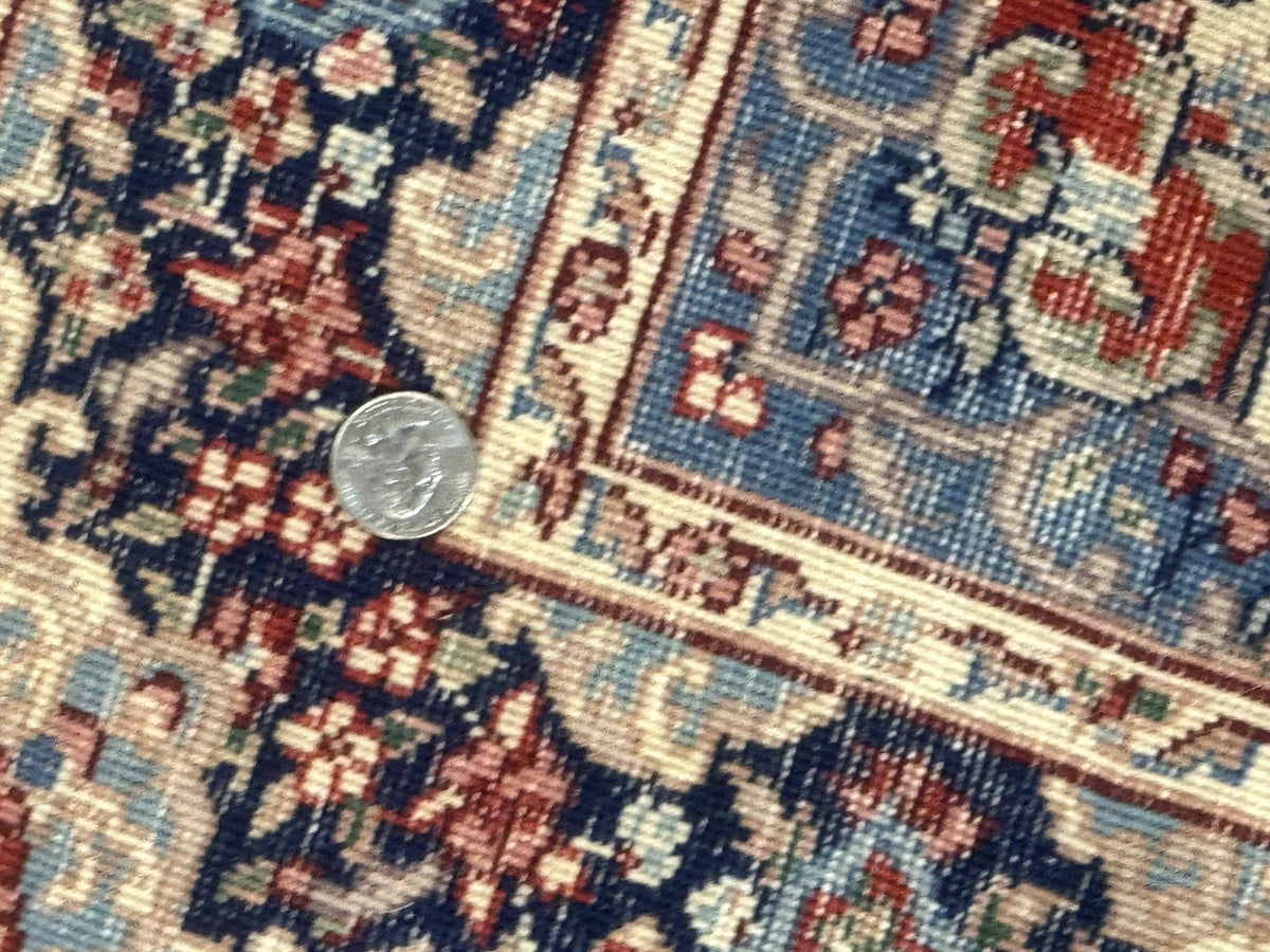 Indo Persian Kerman Rug 3x5, Light Blue, Floral Medallion - Jewel Rugs, view 11