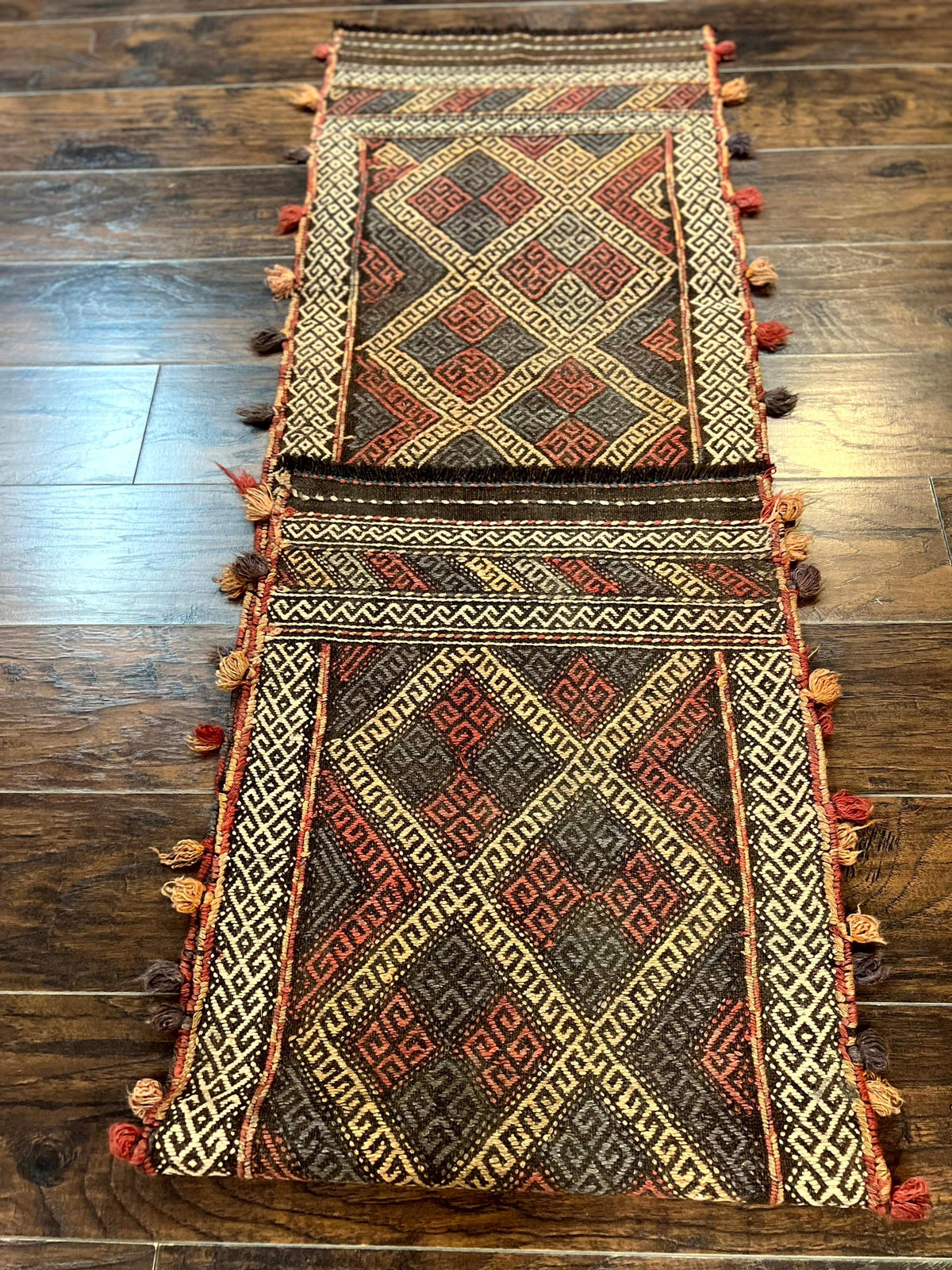 Tribal Runner Rug 2x8, Pakistani Turkoman Runner, Wool Handmade Vintage Rug - Jewel Rugs, view 10