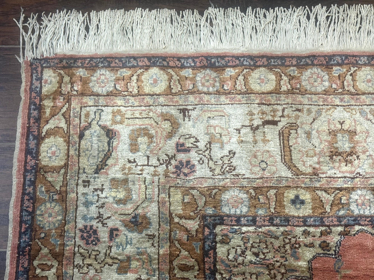 Silk Turkish Kayseri Rug 4x6, Haji Jalili Design, Vintage Rug - Jewel Rugs, view 6