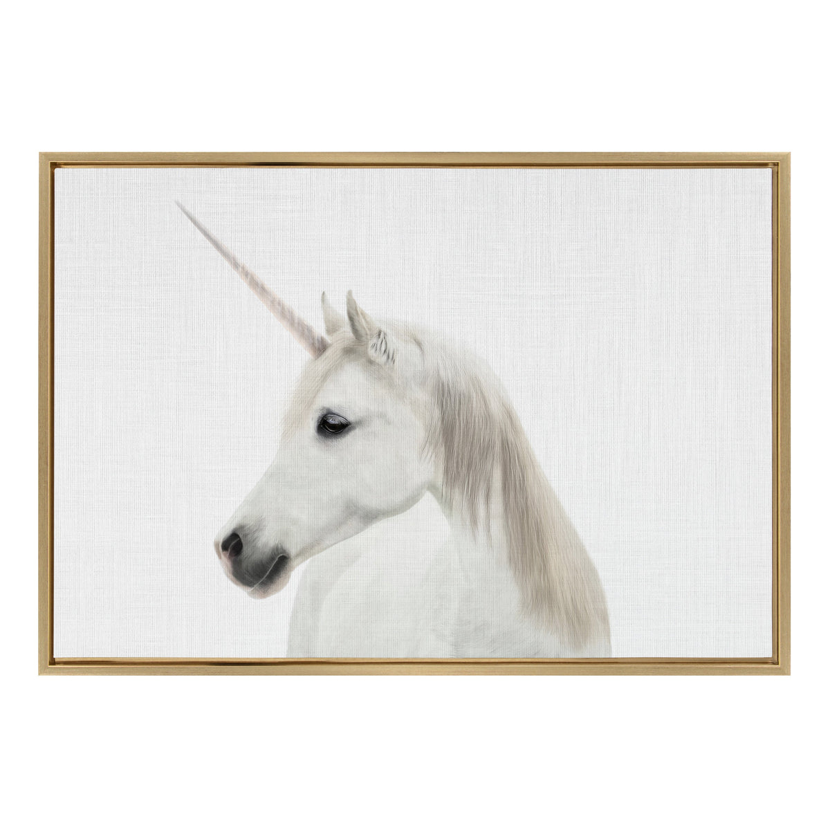 Sylvie Unicorn Framed Canvas by Simon Te of Tai Prints