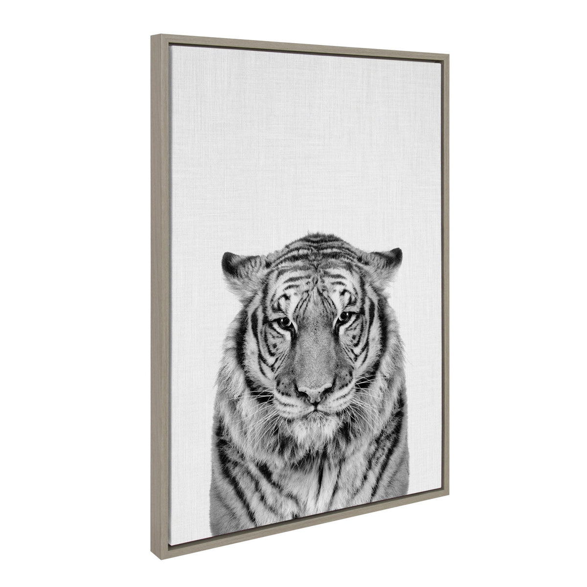Sylvie Tiger Framed Canvas by Simon Te of Tai Prints