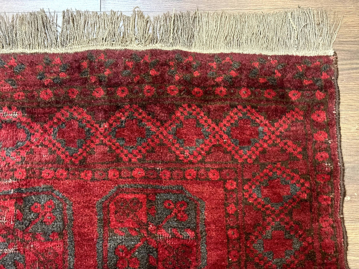 Afghan Turkoman Bokhara Bashir Rug 3x6, Red - Jewel Rugs, view 8