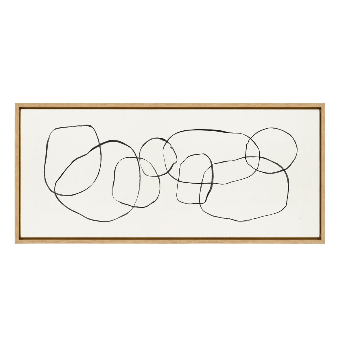 Sylvie Dancing Circles Framed Canvas by Teju Reval