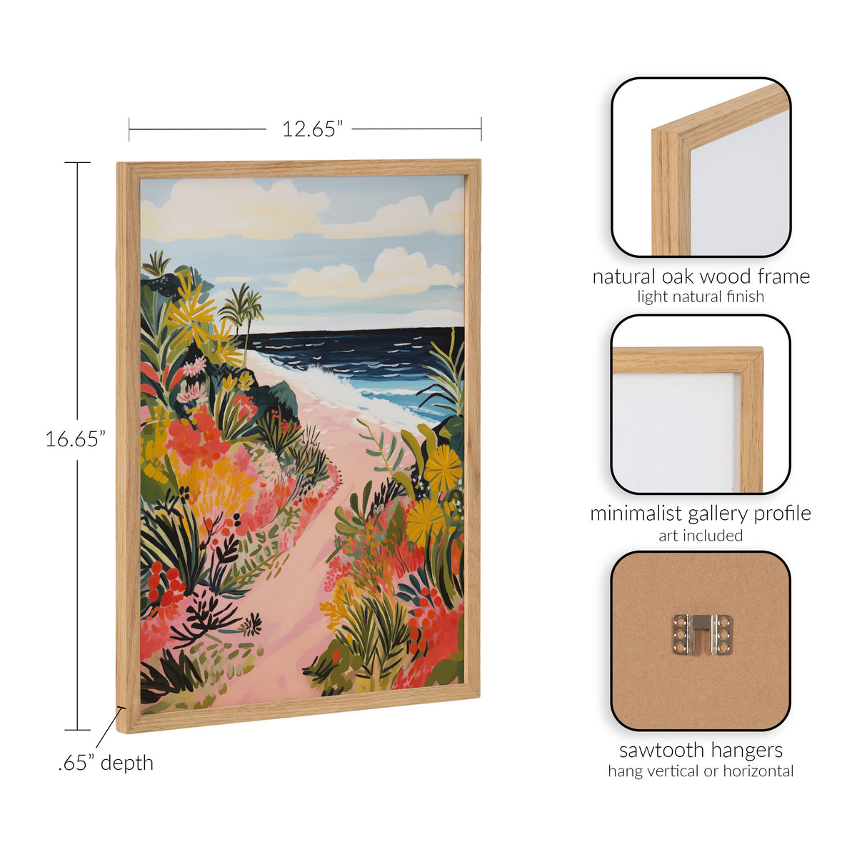 Gallery Tropical Bright Ocean Path Landscape Print by The Creative Bunch Studio