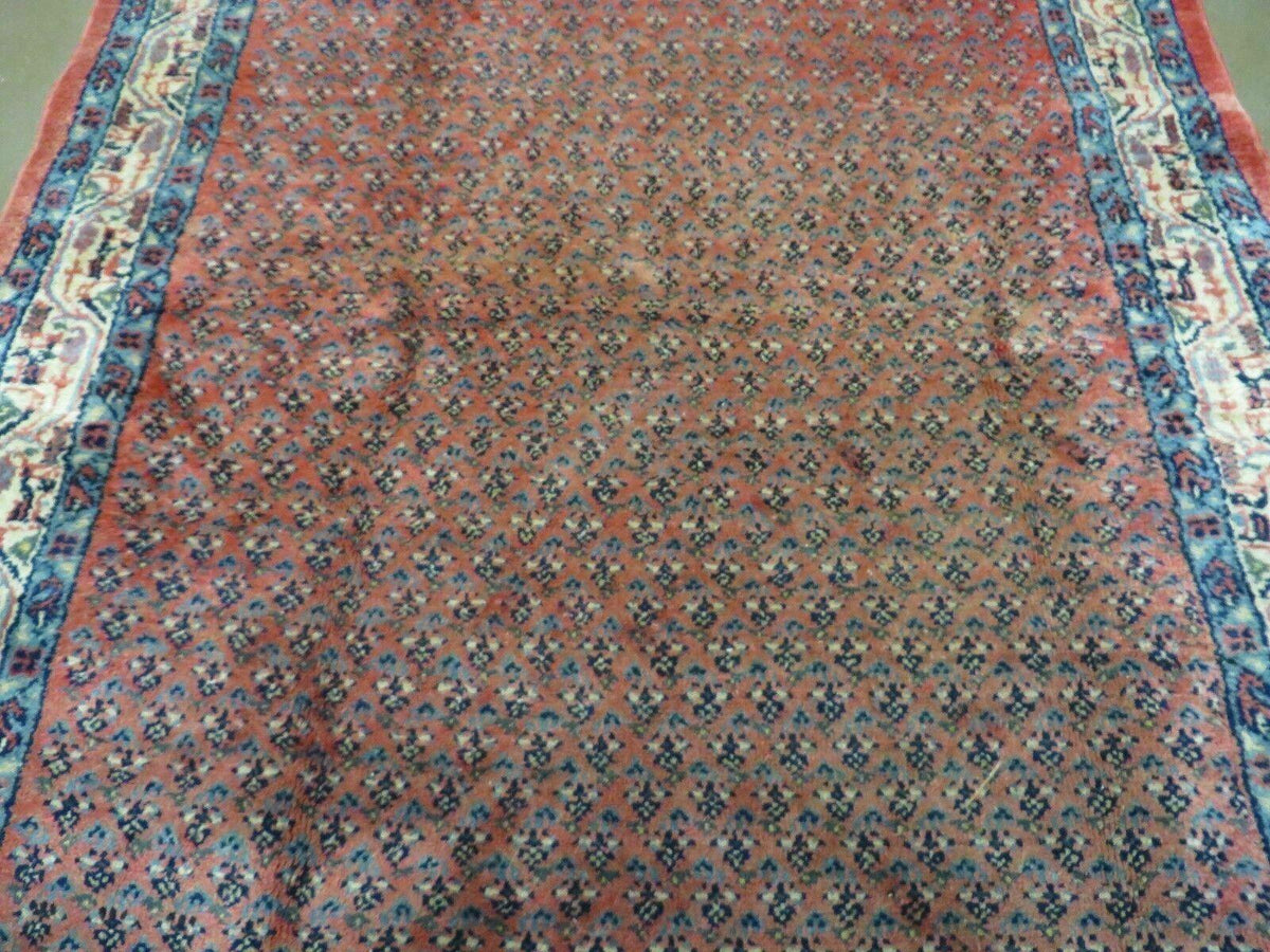 Antique Persian Seraband Runner 3.7 x 11 - Red, Wool, Mir Pattern - Jewel Rugs, view 4