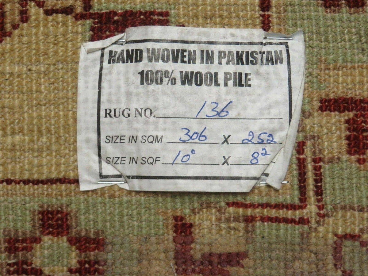 8' X 10' Vintage Fine Handmade Peshawar Agra Chobi Rug - Jewel Rugs, view 12