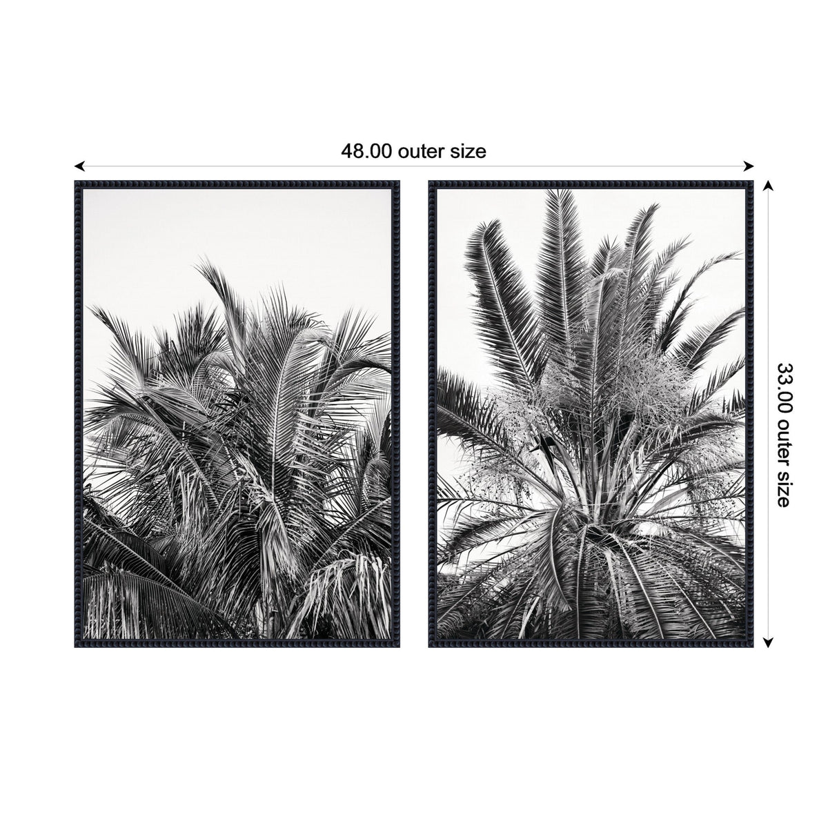 Palms No. 13 & No.15 2 Piece Framed Canvas Wall Art Set by Alicia Bock