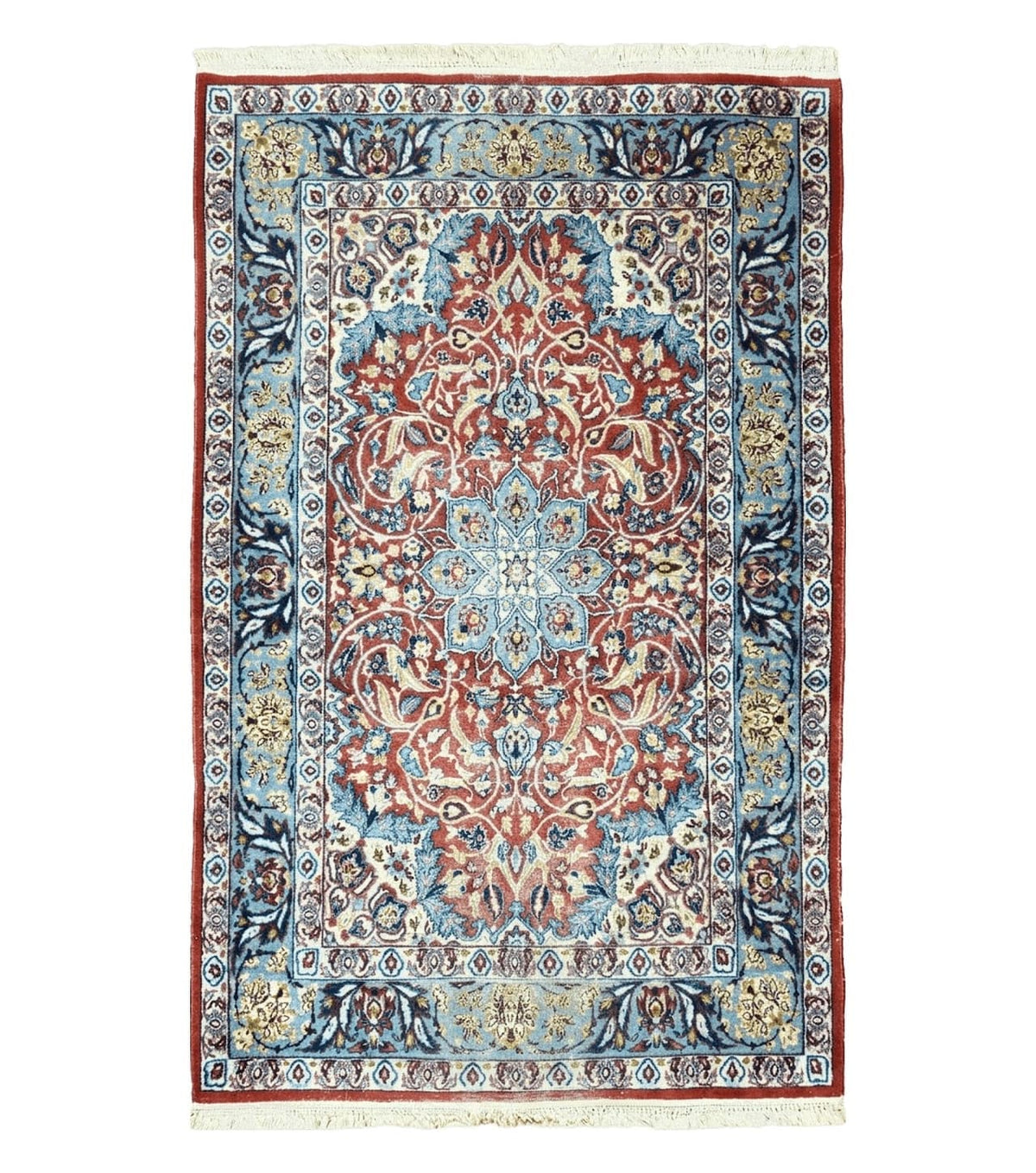 3' 5" X 5' 8" Vintage Handmade Turkish Wool Rug Carpet Vegetable Dyes Nice Red - Jewel Rugs