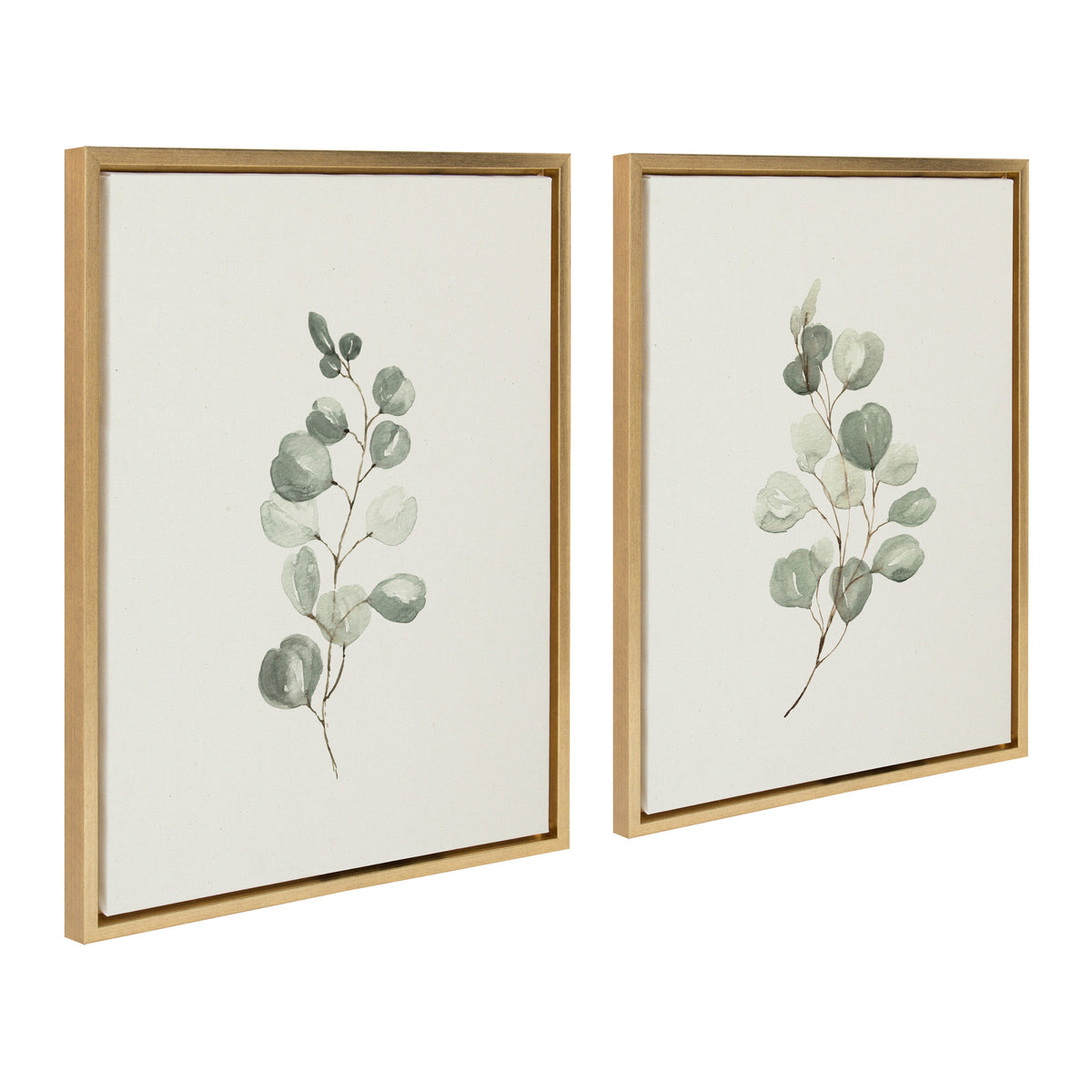 Sylvie Eucalyptus Framed Canvas Set by Maja Mitrovic of Makes My Day Happy