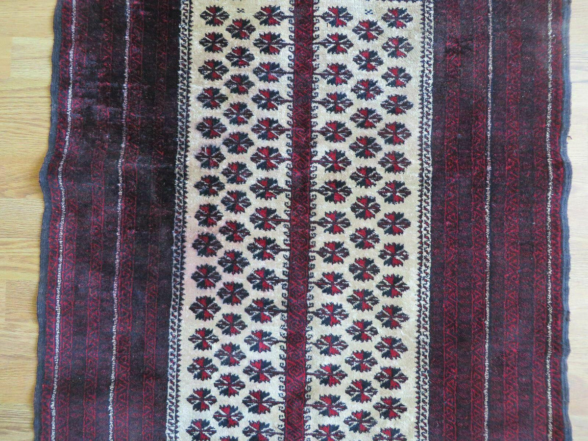3' X 5' Handmade Fine Knotted Balouch Turkoman Prayer Silk Wool Rug - Jewel Rugs, view 4