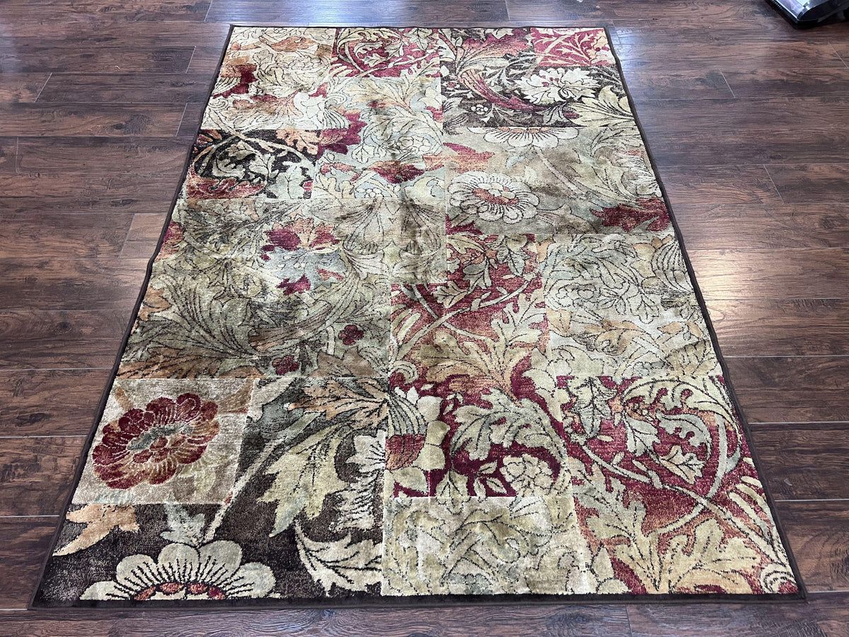 Modern Abstract Area Rug 5x7, Floral Design, Contemporary Carpet 5 x 7, Multicolor - Jewel Rugs, view 12