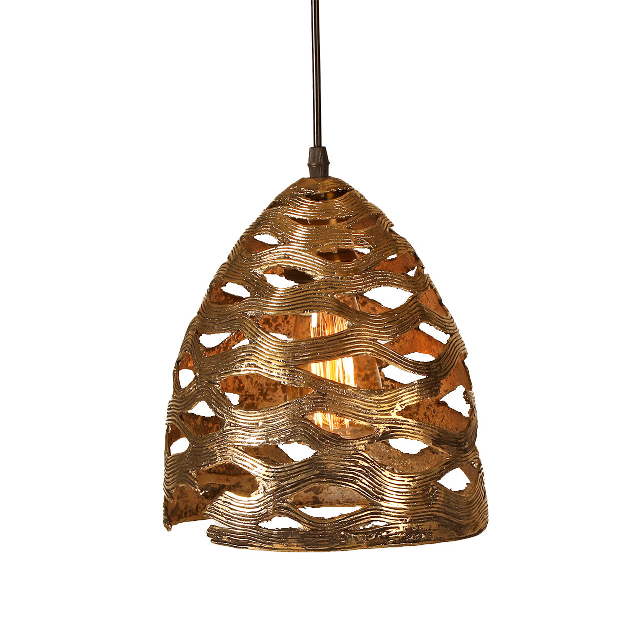 Lotus Pod Brass Lamp image 0