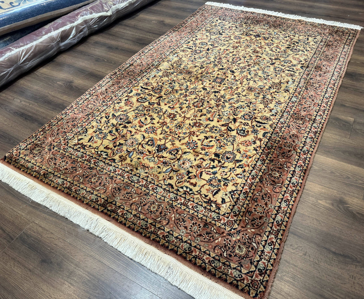 Indo Persian Rug 5x8, Light Tan/Camel, Allover Design - Jewel Rugs, view 2