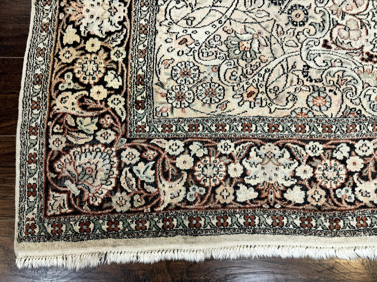 Silk Indian Kashmiri Rug 6x9 - Jewel Rugs, view 8