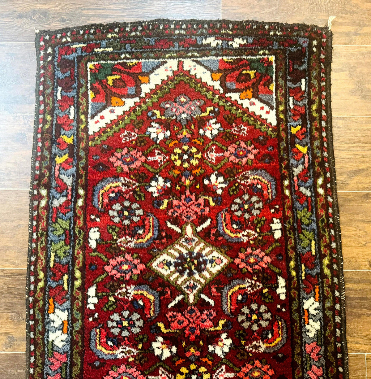 Small Red Persian Tribal Rug 2.6 x 4, Wool Rug, Persian Hamadan Rug - Jewel Rugs, view 7