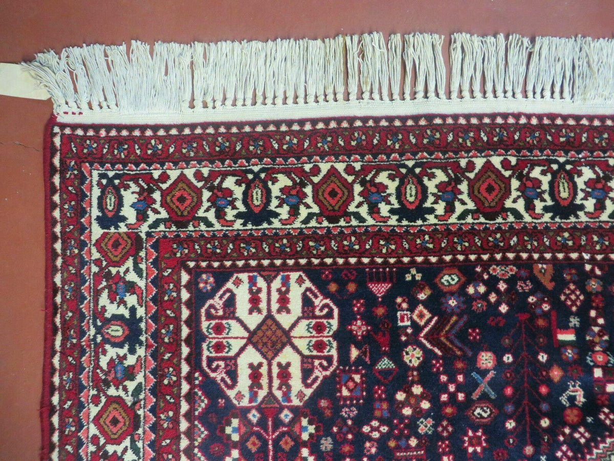 7' X 10' Vintage Handmade Indian Floral Wool Rug Hand Knotted Carpet Ivory Red - Jewel Rugs, view 7