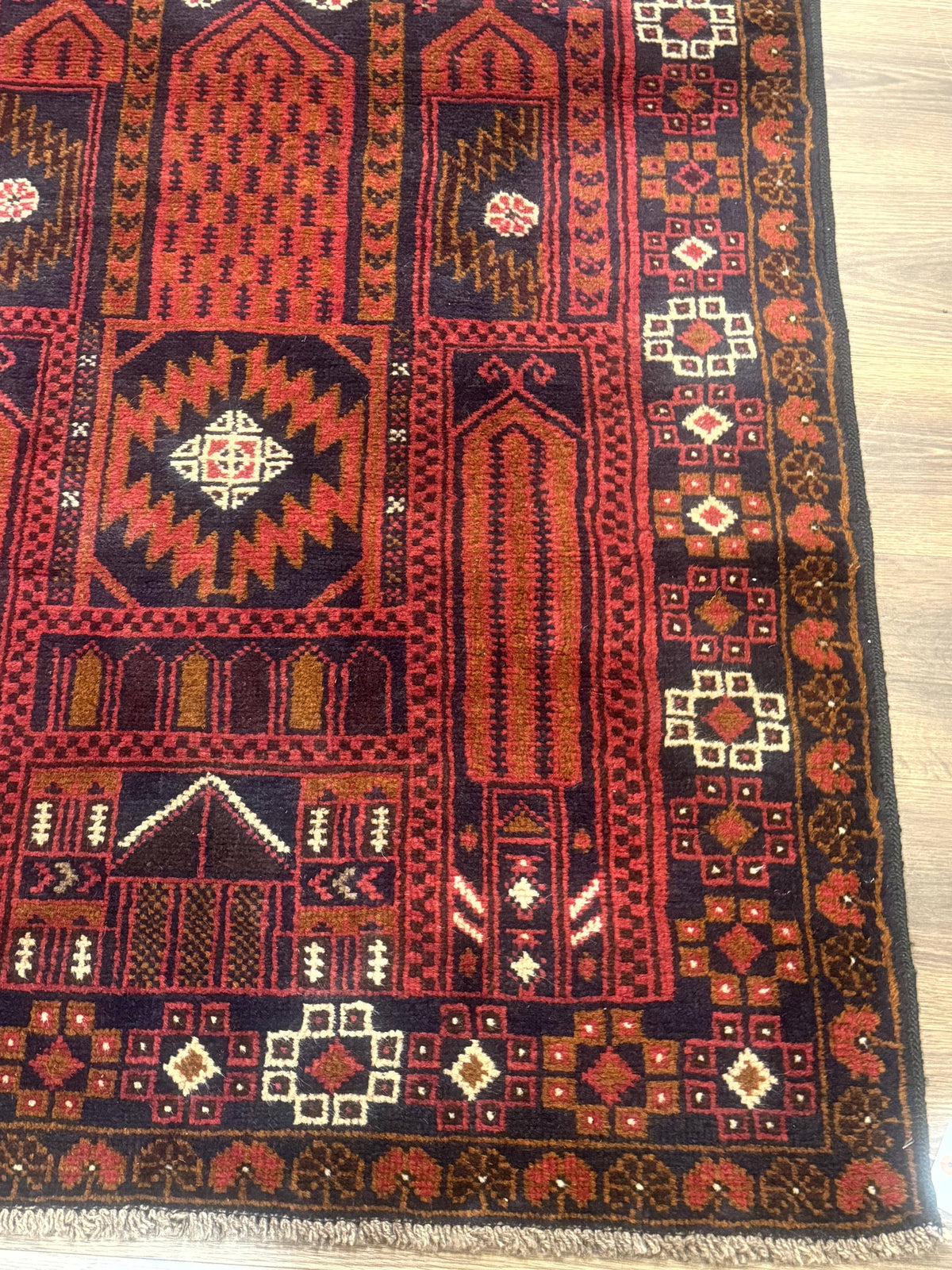 Afghan Rug 3x7, Balouch Carpet, Tribal Rug, Red, New - Jewel Rugs, view 10
