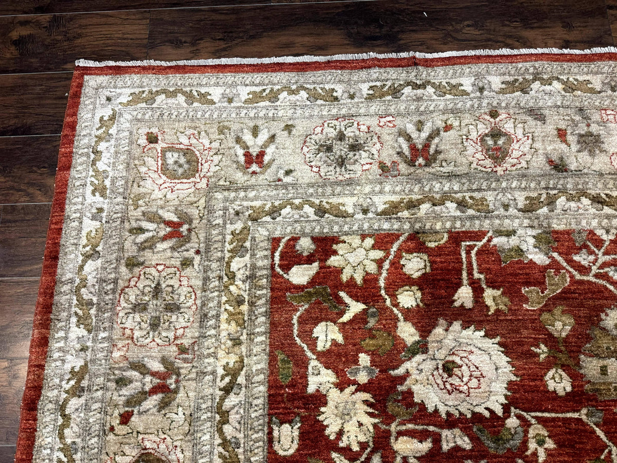 Pakistani Peshawar Rug 10x13, Burnt Orange, Large Handmade Wool Carpet - Jewel Rugs, view 7