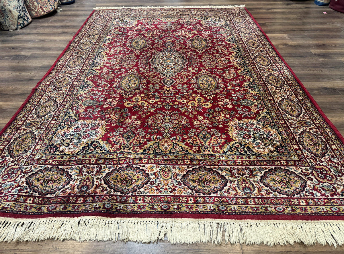 Persian Wool Rug 7x10, Couristan Carpet, Belgium Power Loomed Rug, Red, Floral, Traditional - Jewel Rugs