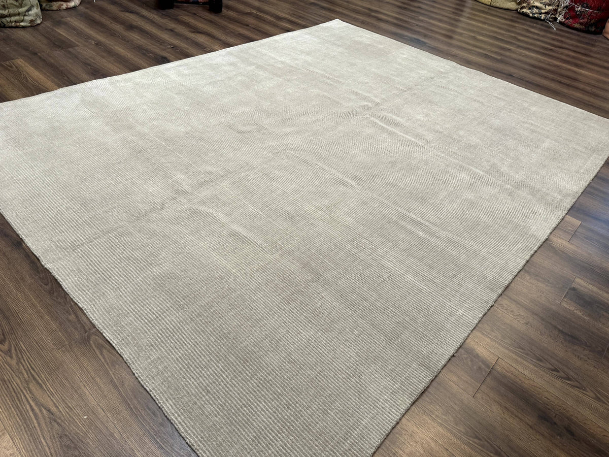Tibetan Rug 8x10 Taupe Handmade Wool Modern Contemporary Carpet - Jewel Rugs, view 3