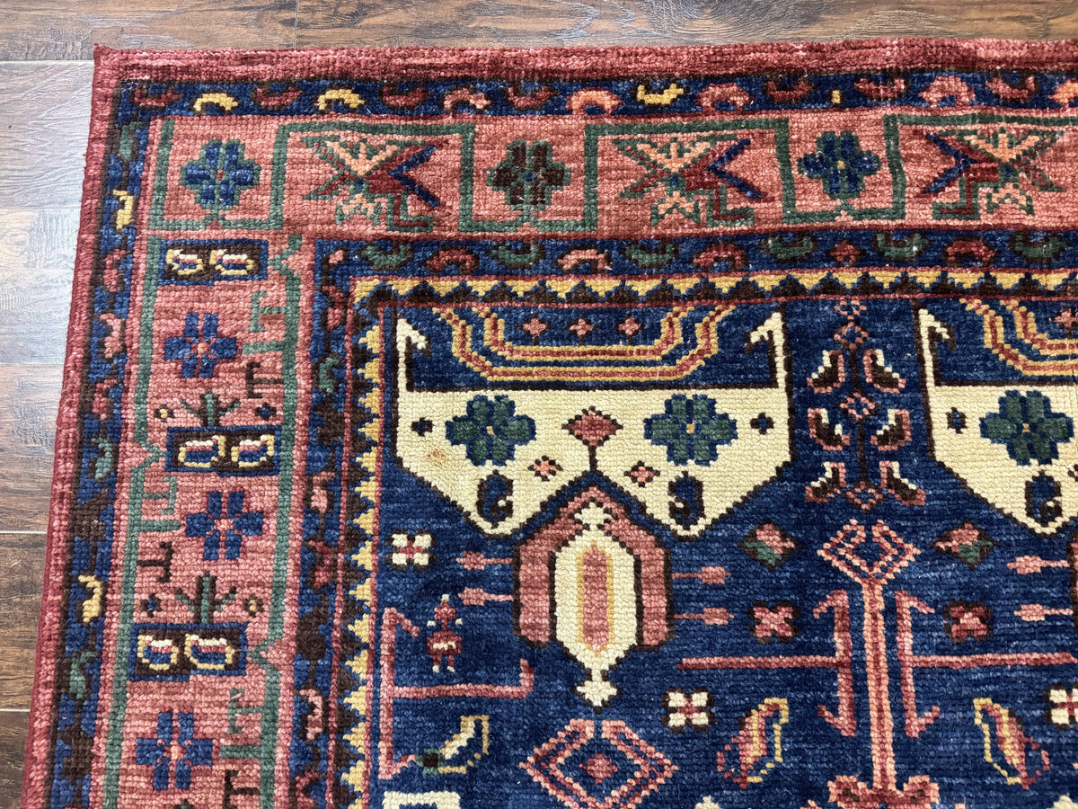 Persian Tribal Heriz Design Rug 6x9, Pottery Barn Rug, Hand Knotted Wool Vintage Rug - Jewel Rugs, view 7