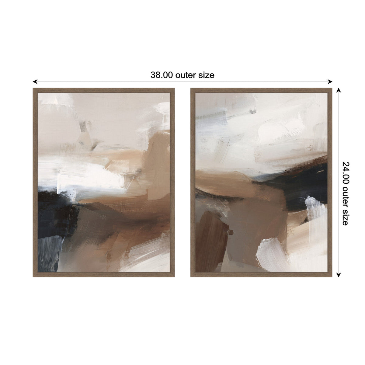 Layered Ground No. 1 & No. 2 2 Piece Framed Canvas Wall Art Set by Amy Lighthall