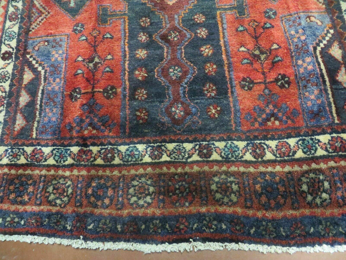 4' X 9' Antique Handmade Turkish Tribal Oriental Geometric Wool Rug # 605 - Jewel Rugs, view 6