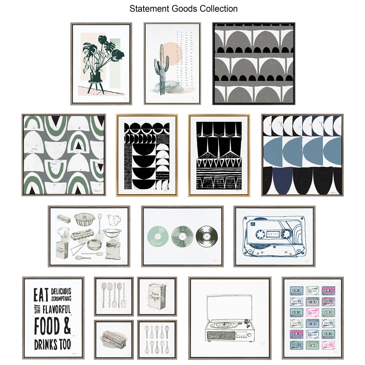 Sylvie Desert Cactus Framed Canvas by Statement Goods