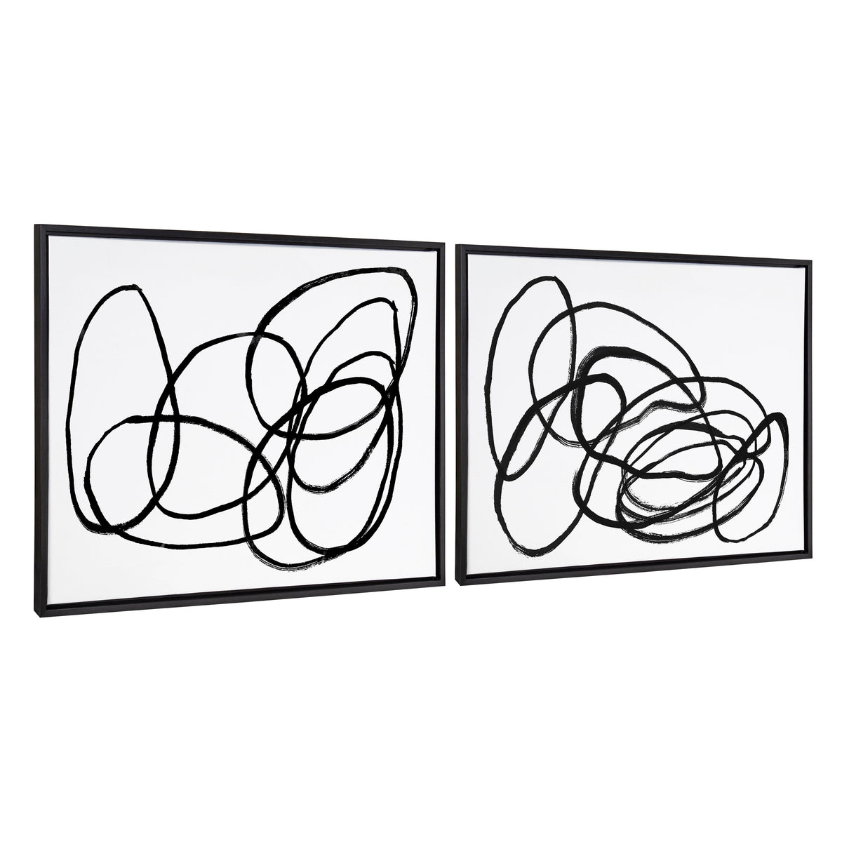 Sylvie Ring of Light and Ring of Light 2 Framed Canvas Art Set by Nikki Chu