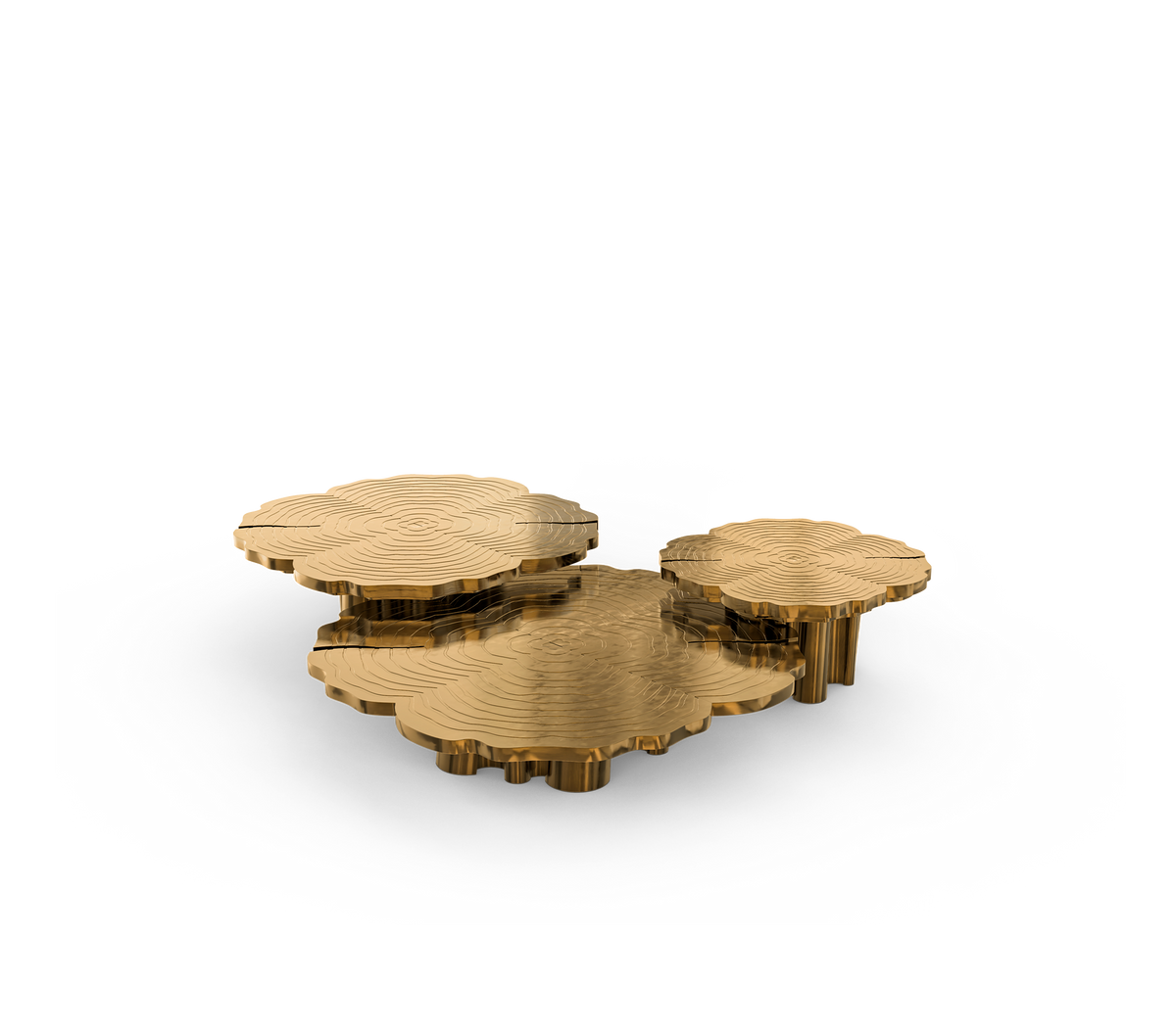 Fortuna Gold Set Of 3 Center Table by Boca do Lobo – view 2